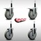 Service Caster 5'' SS Gray Poly Swivel 3/4'' Expanding Stem Caster Set 2 Total Lock Brakes, 4PK SCC-SSEXTTL20S514-PPUB-2-S-2-34 - alternate 3